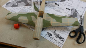 Using different color tissue on your balsa model build